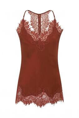 NEW GOLD HAWK women's lucy lace silk trim cami in cinnamon